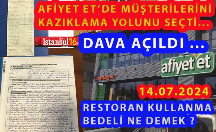 Afiyet Et ‘de Müşterilerini Kazıklamayı Seçti